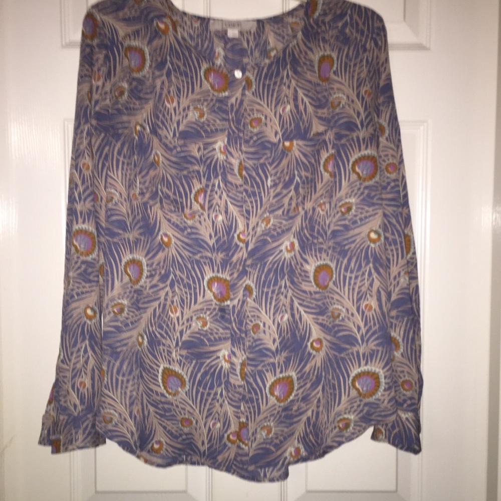 EUC LOFT feather blouse - Size Medium